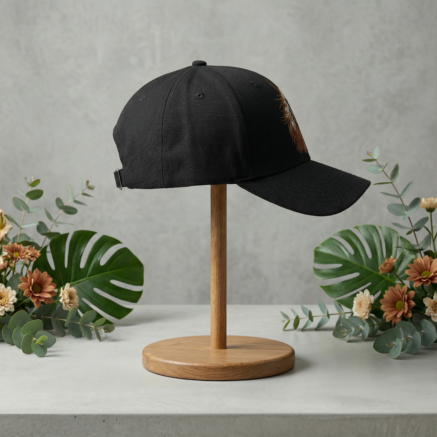 Horse head print baseball cap