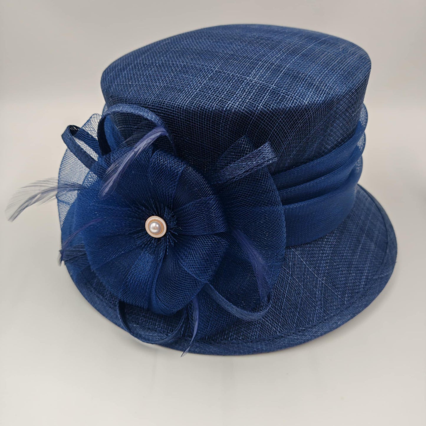 Stunning navy blue piece with flower- pre order