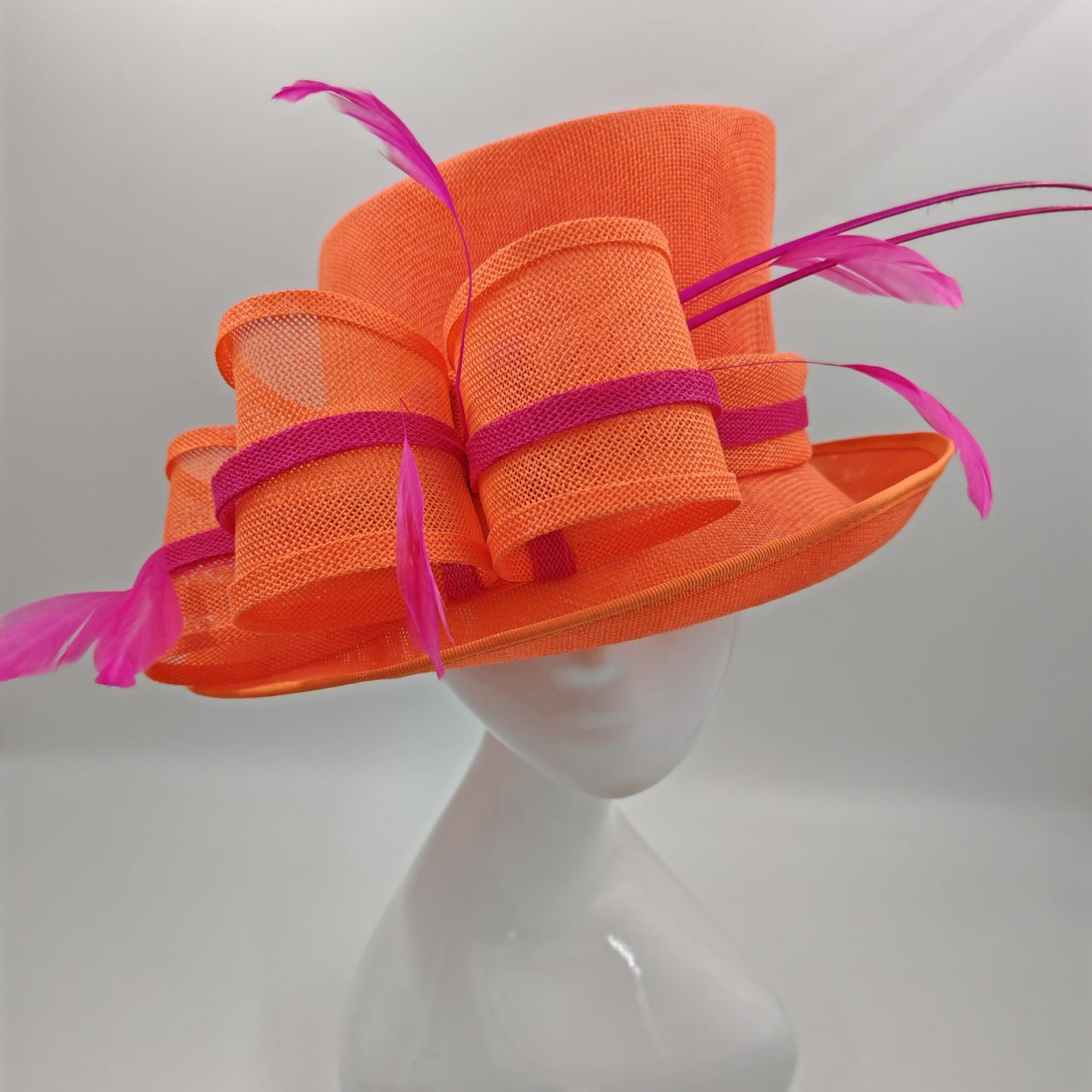 The Mel hat orange with pink trim pre order