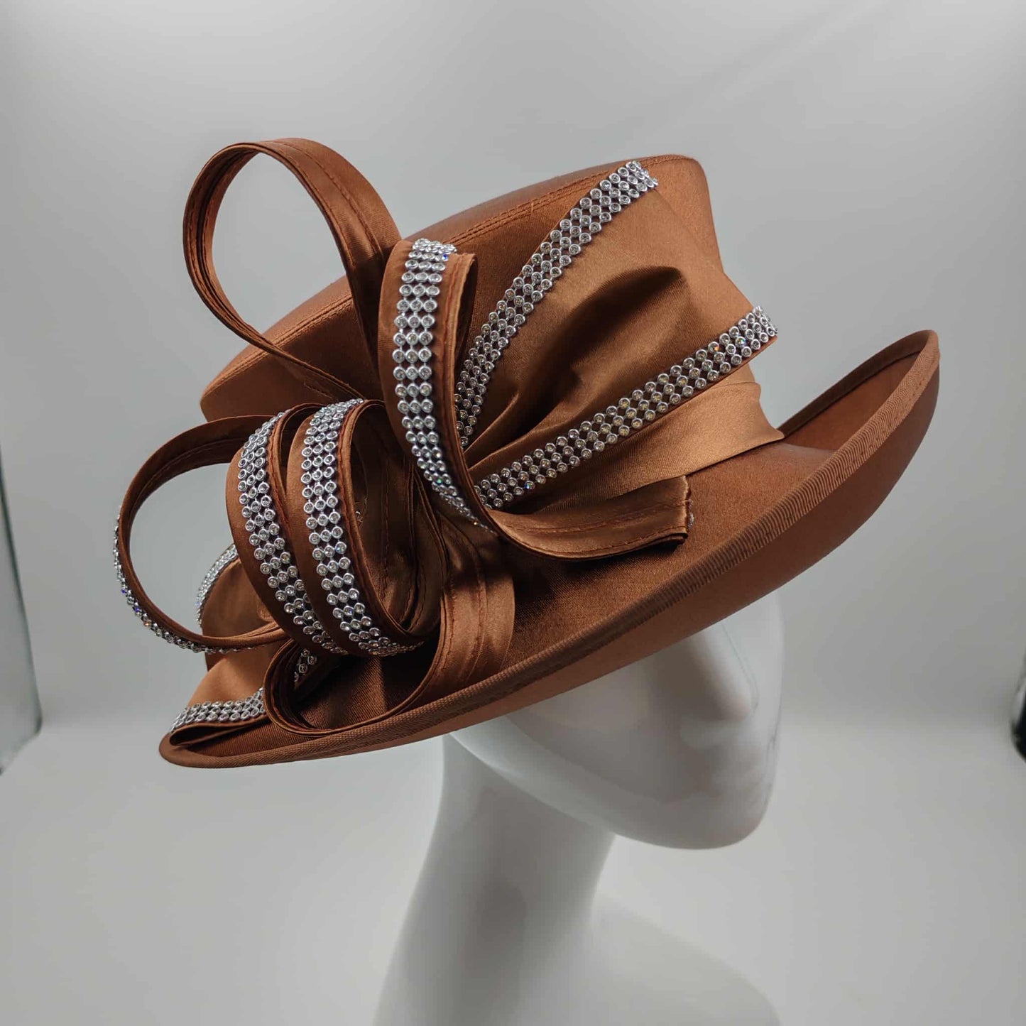 Stunning satin lined brown piece with bling