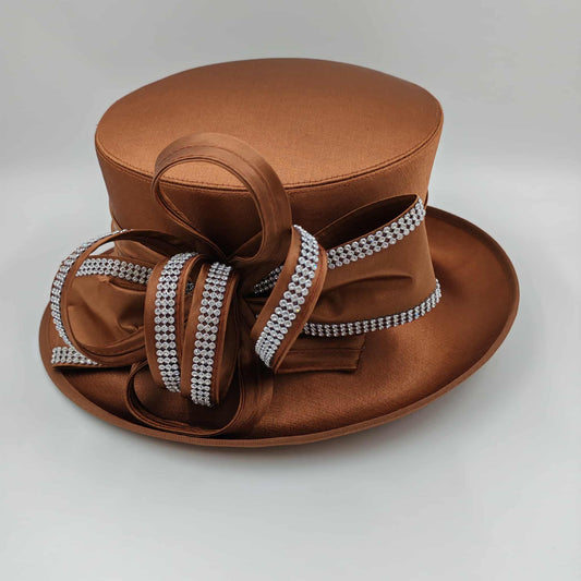 Stunning satin lined brown piece with bling