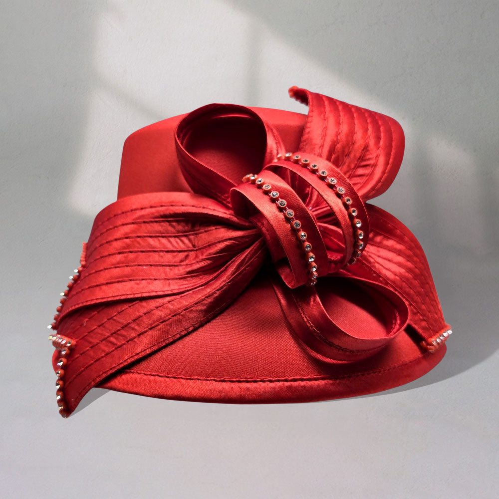 medium brim stunning red with a touch of bling