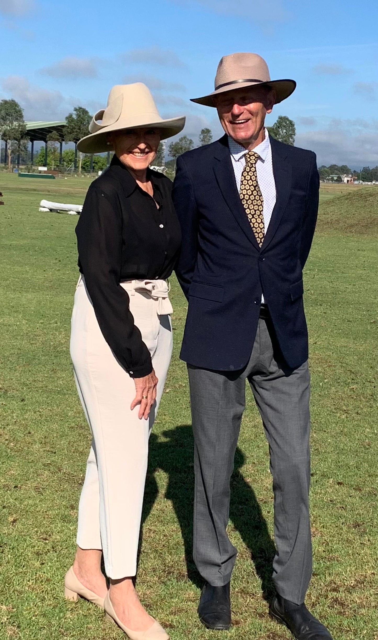 Beige Sculpted Wool Brim Hat