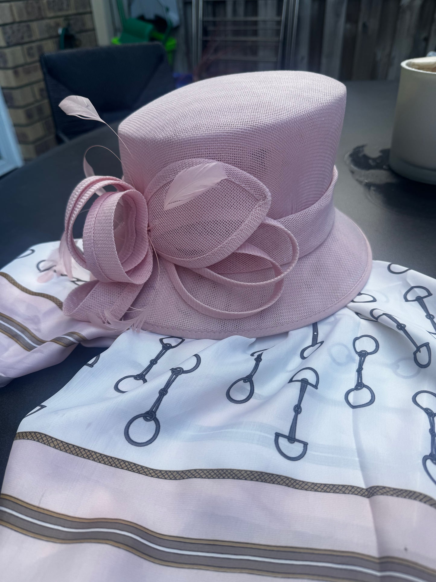Baby Pink Sinamay Petal Hat