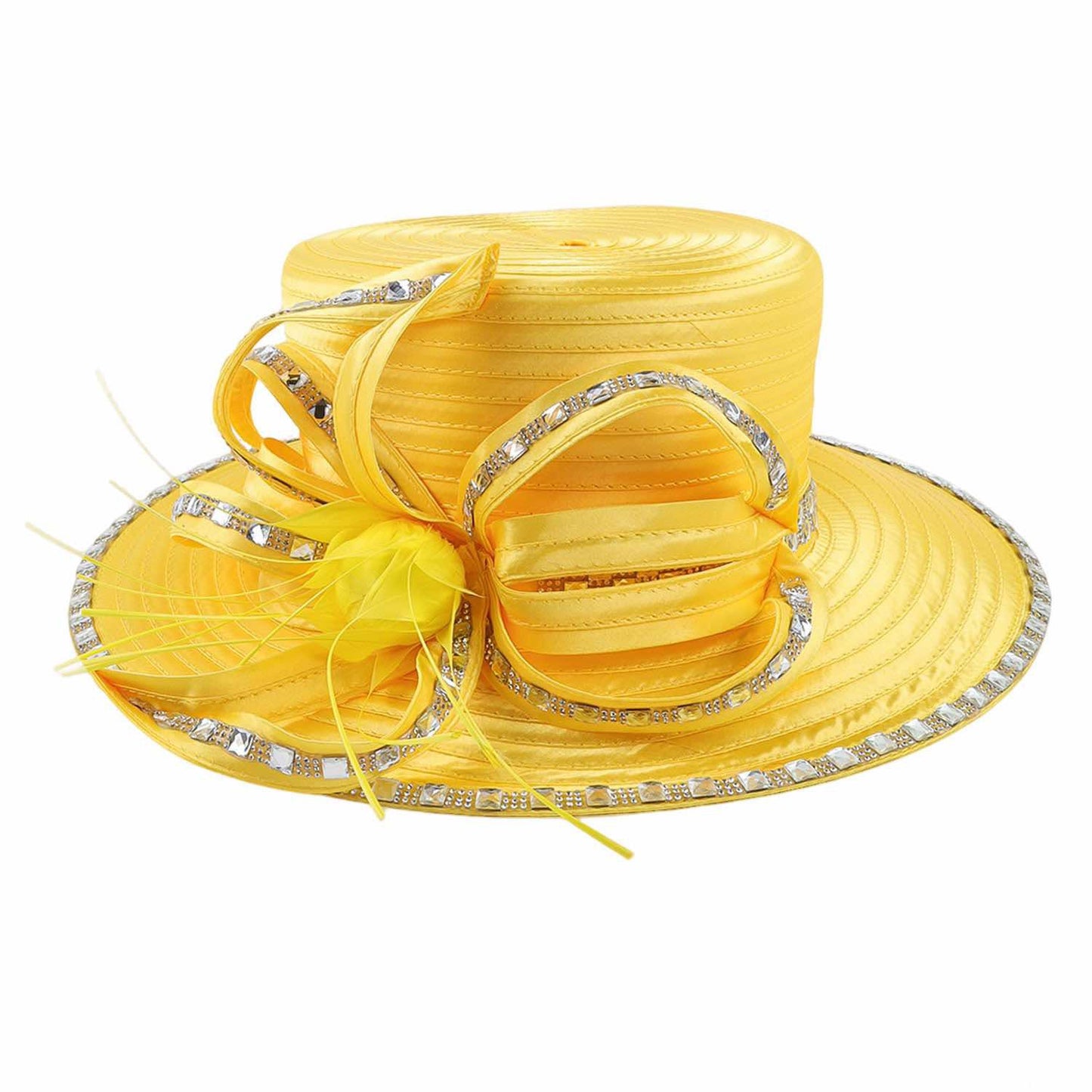 Gorgeous yelllow hat with bling
