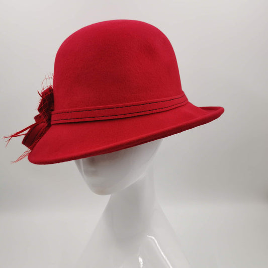 Stunning red wool hat