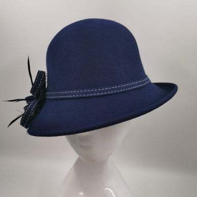 Stunning Navy wool hat