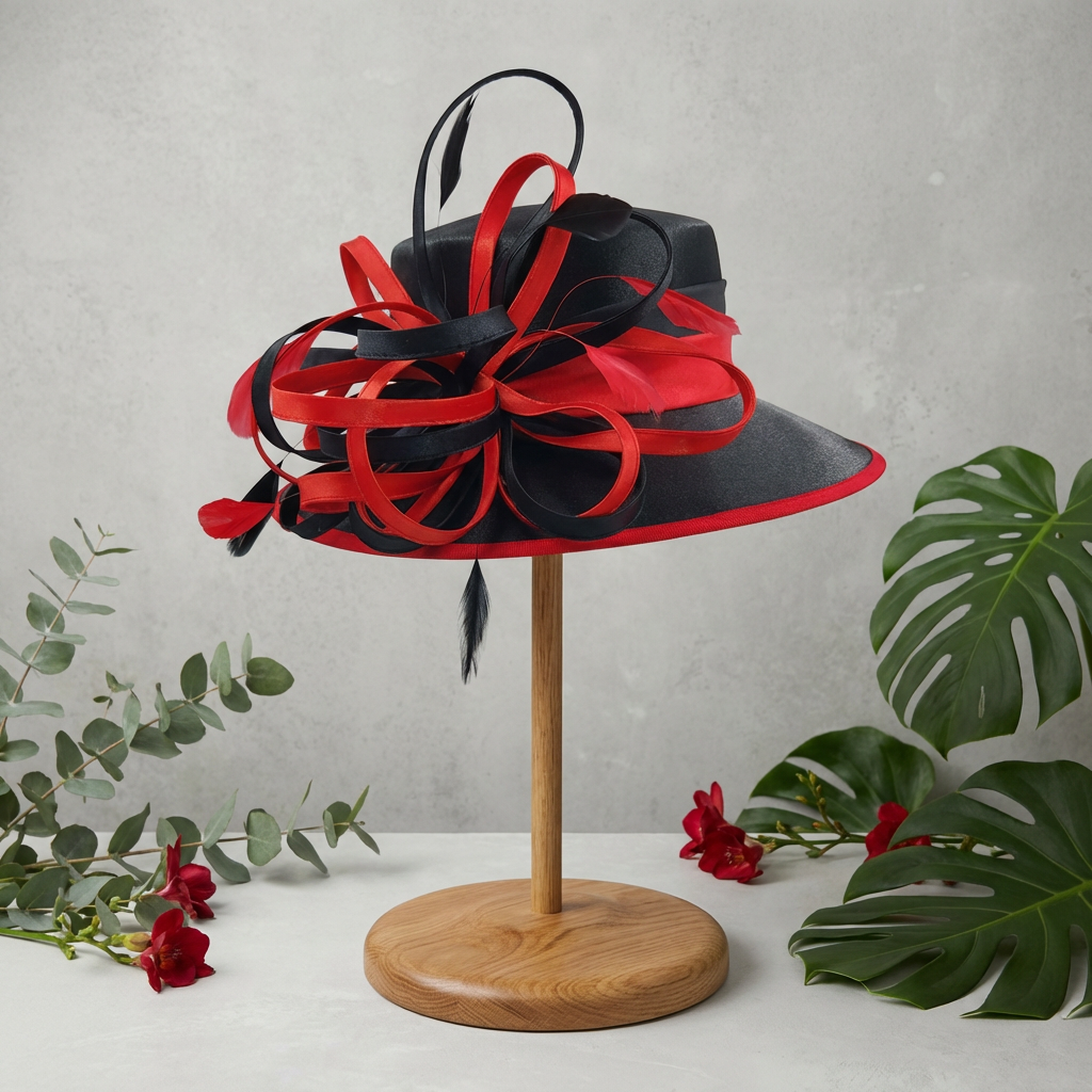 Stunning Satin black and red piece