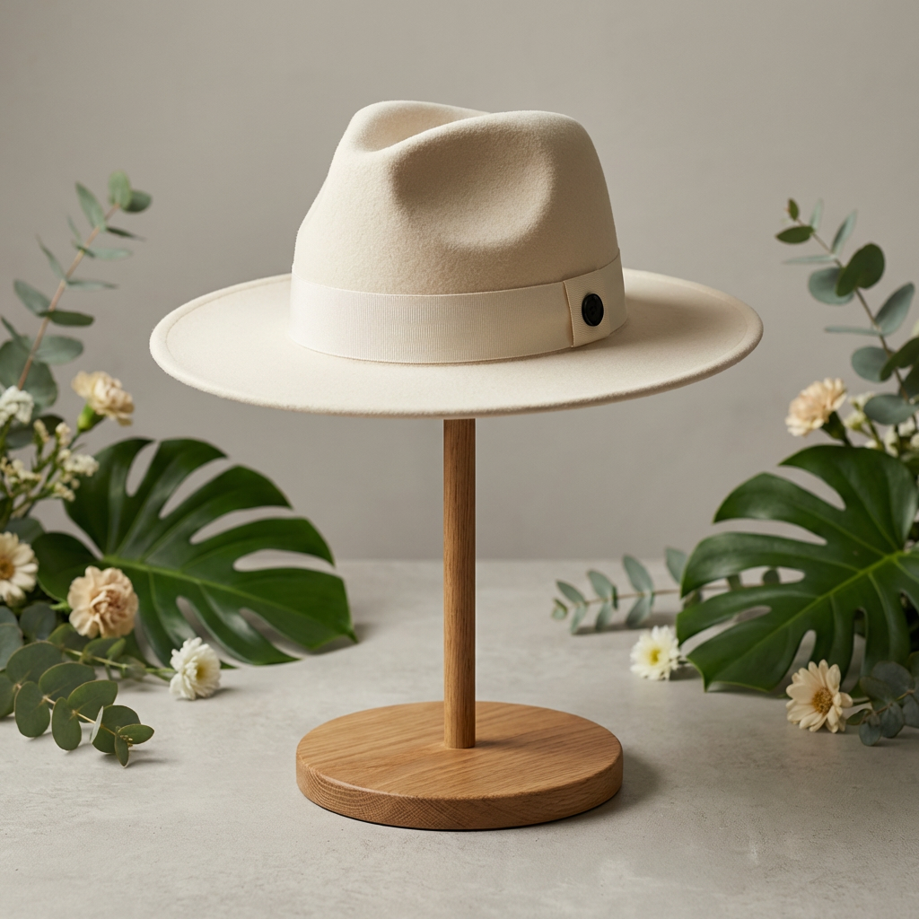 Cream Unisex Fedora Hat