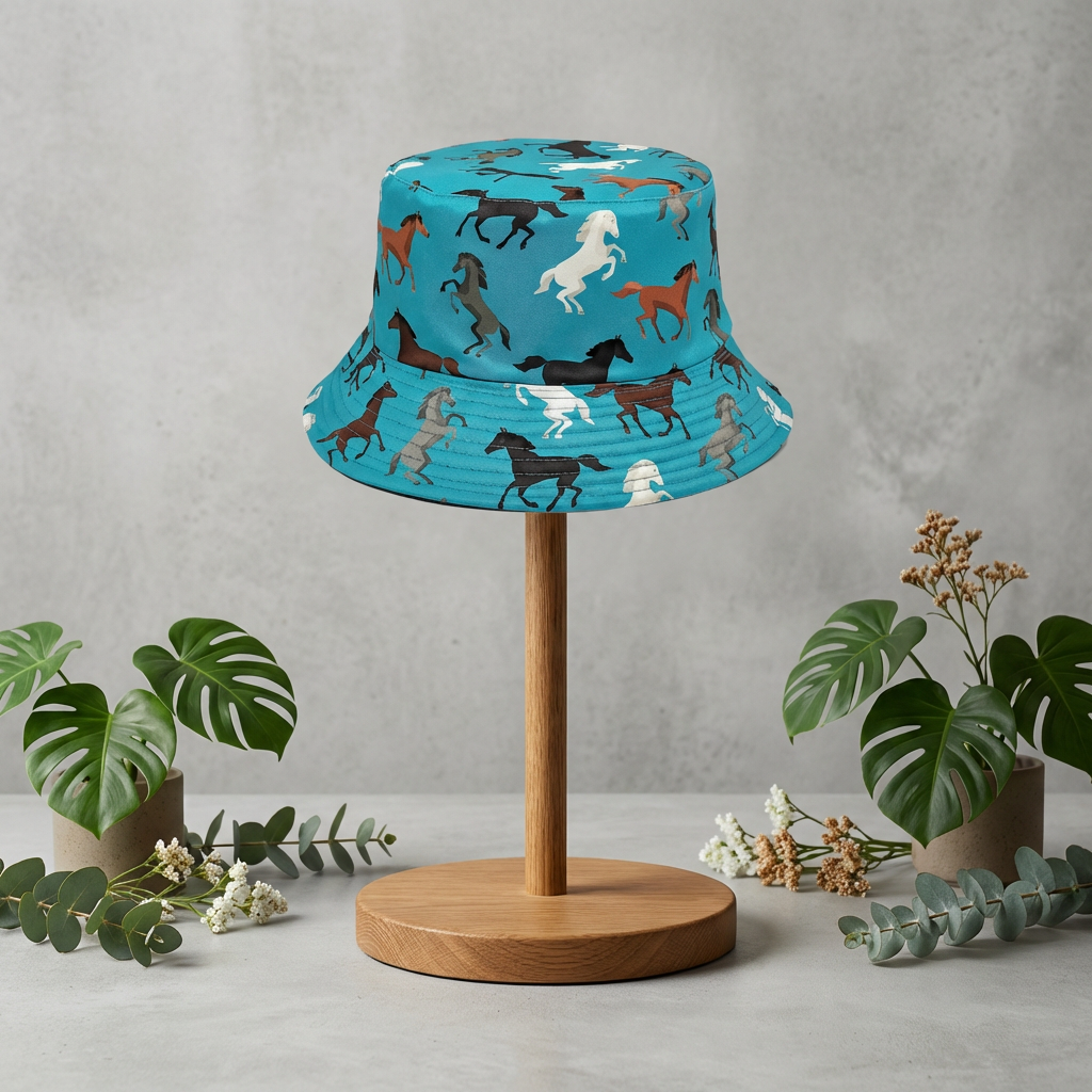 Horse print bucket hat - Kids
