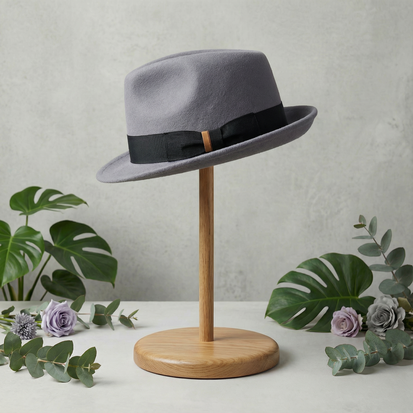 Grey Wool Unisex Hat