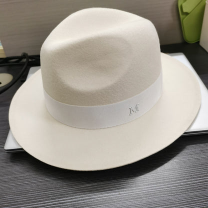 Cream unisex fedora hat