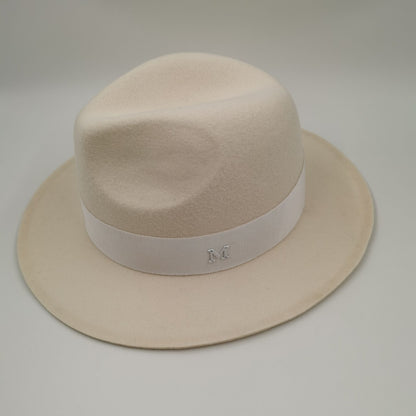 Cream unisex fedora hat