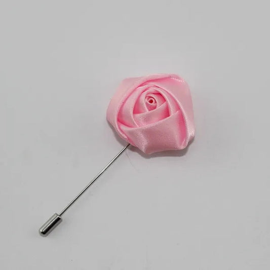 Lapel Rose Flower Handmade - Baby Pink