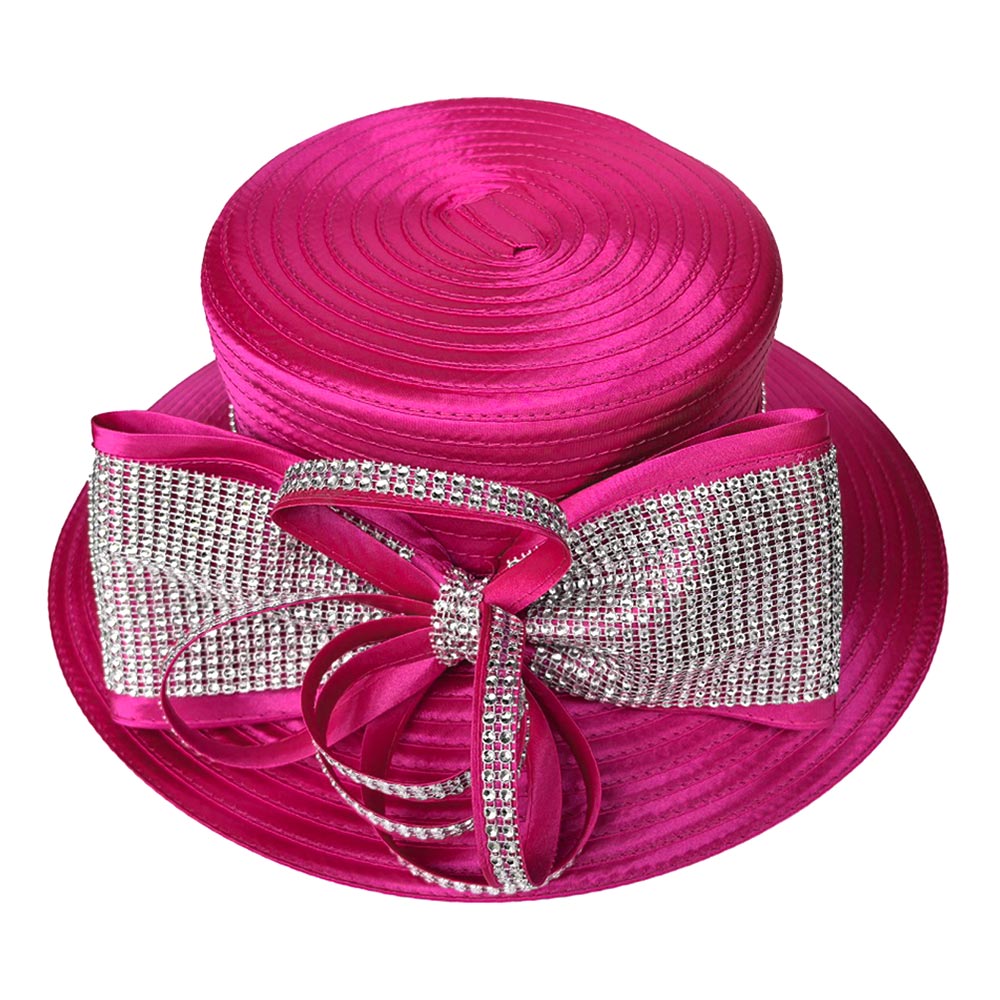 Stunning hot pink hat with bling