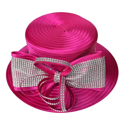 Stunning hot pink hat with bling