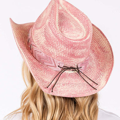 Gorgeous Pink vintage look cowboy hat