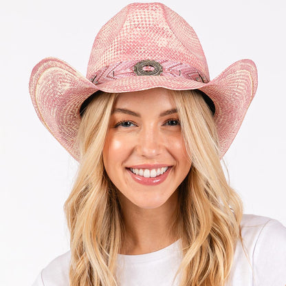 Gorgeous Pink vintage look cowboy hat