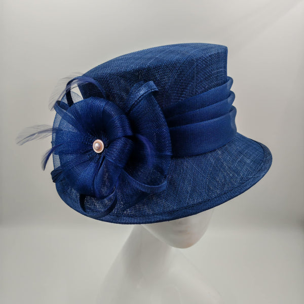 Stunning navy blue piece with flower- pre order