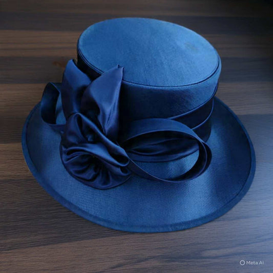 Navy Satin overlay