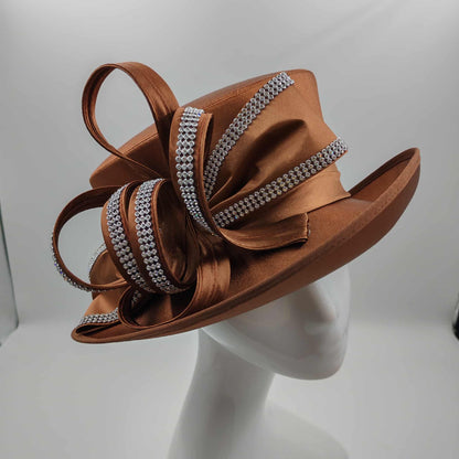 Stunning satin lined brown piece with bling