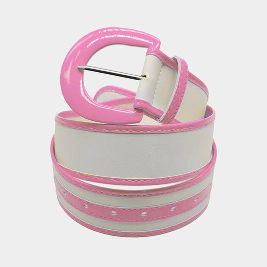 Mixed colours Color Faux Leather Belt