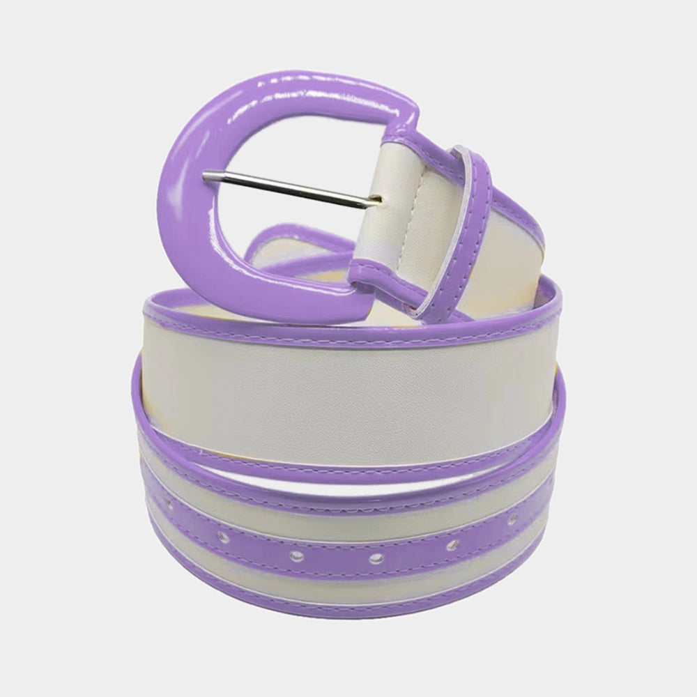 Mixed colours Color Faux Leather Belt