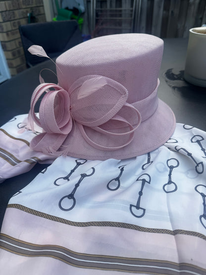 Baby Pink Sinamay Petal Hat