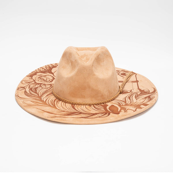Horse print Solid Panama hat