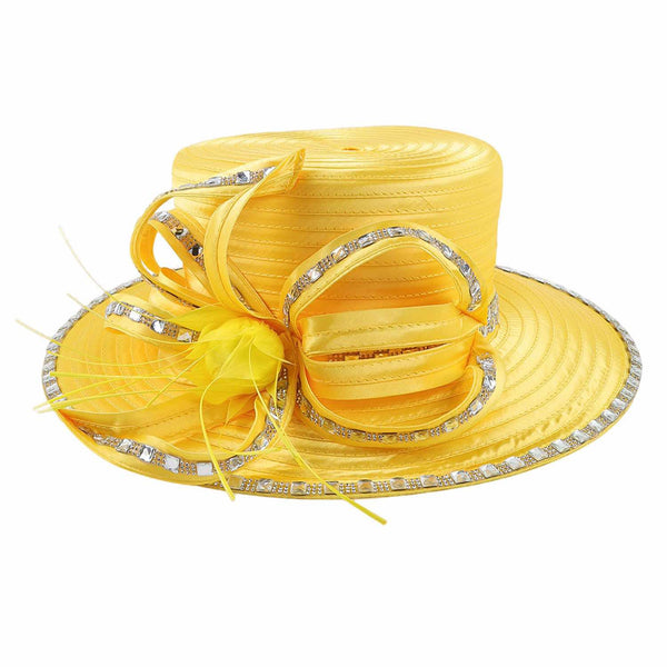 Gorgeous yelllow hat with bling