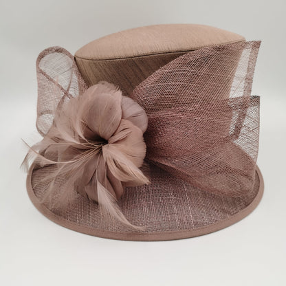 Gorgeous beige/blush brown sinamay hat