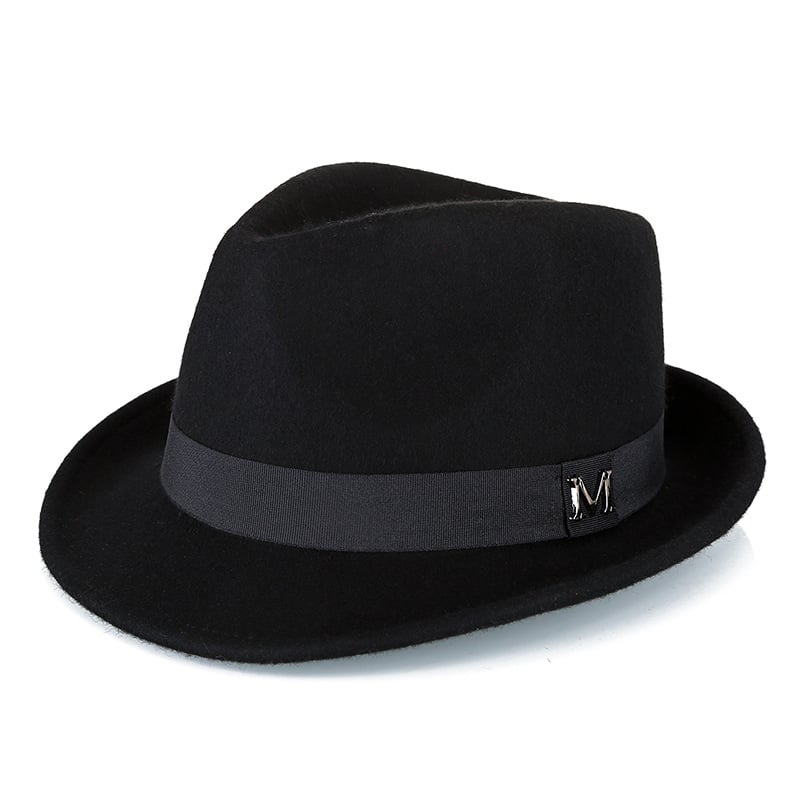 Black Wool M Hat