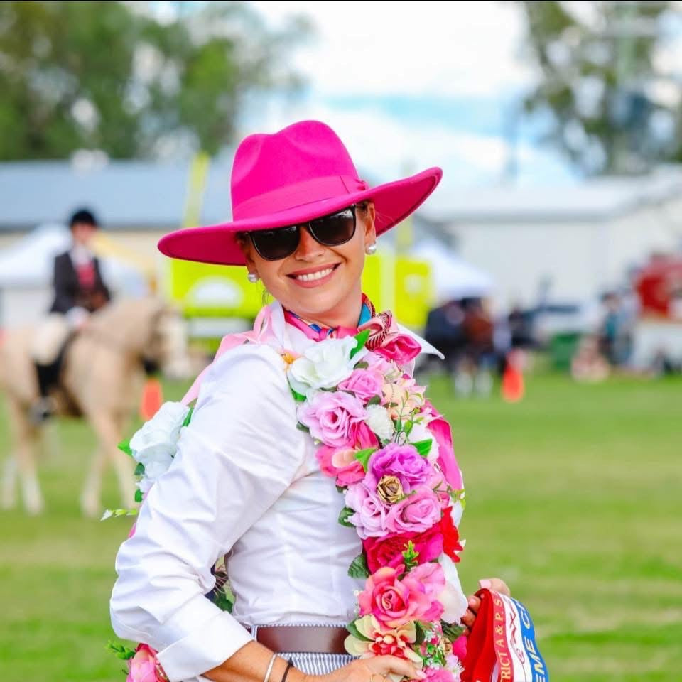 Oversized felt hot pink hat