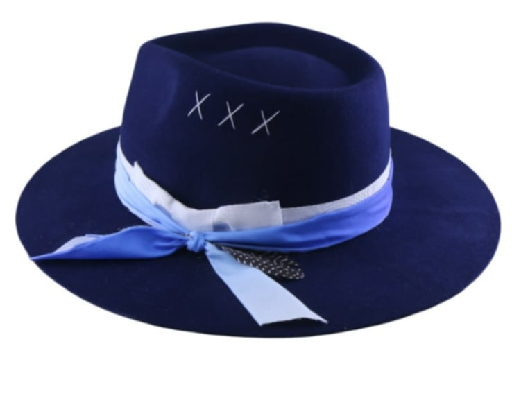 Midnight Blue Ribbon Fedora - pre order