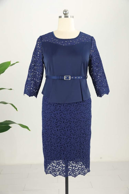 Gorgeous navy dress with lace Size 12