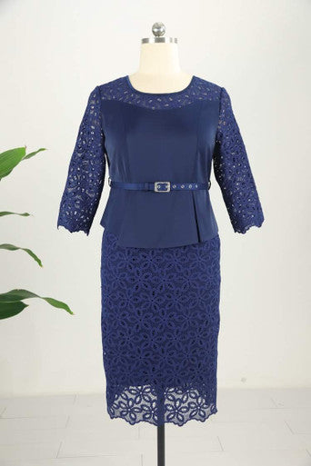 Gorgeous navy dress with lace Size 12