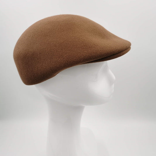 Chocolate  Wool Flat Cap