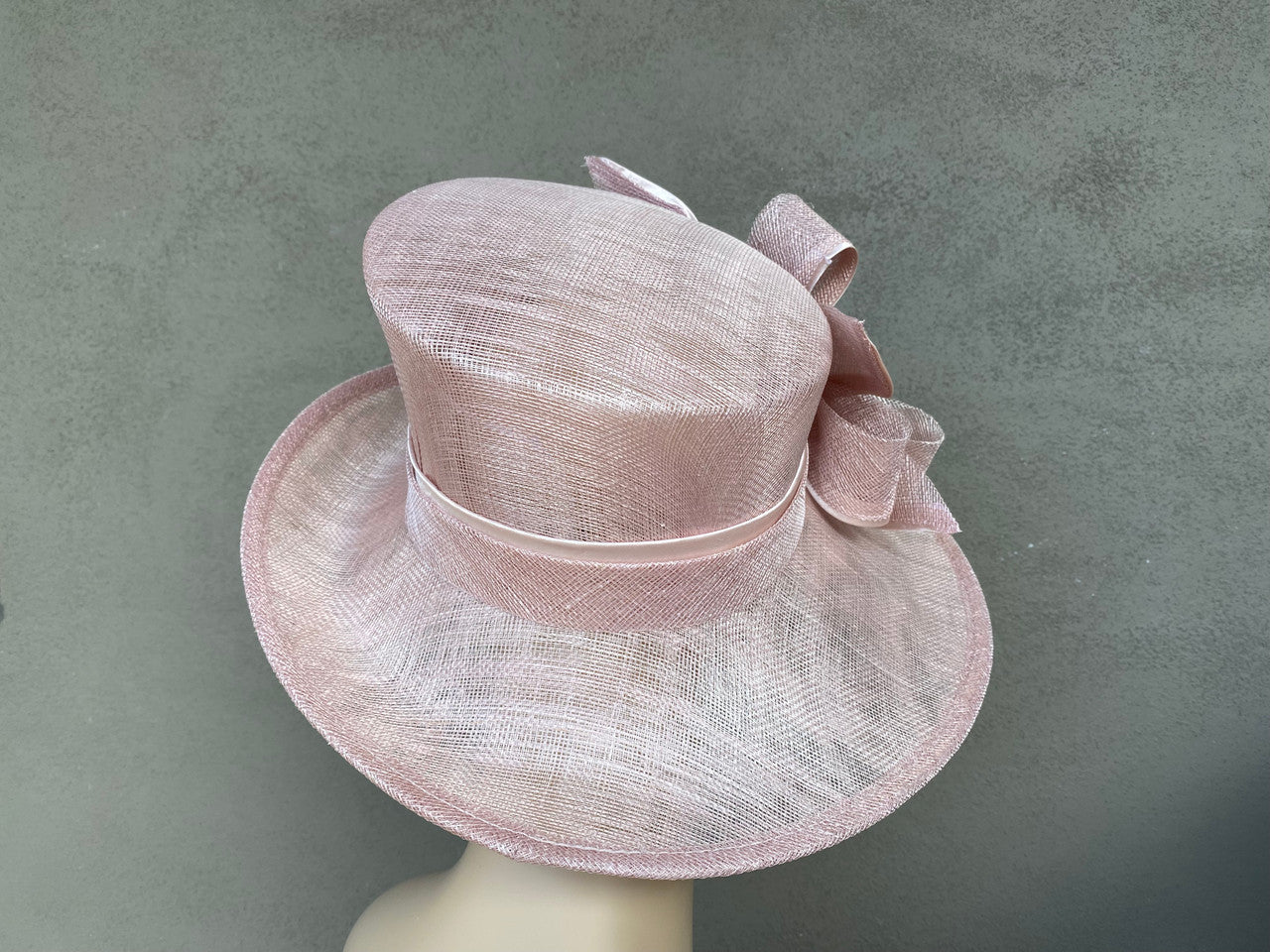 Gorgeous beige/blush pink sinamay hat