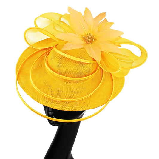 Stunning yellow fascinator