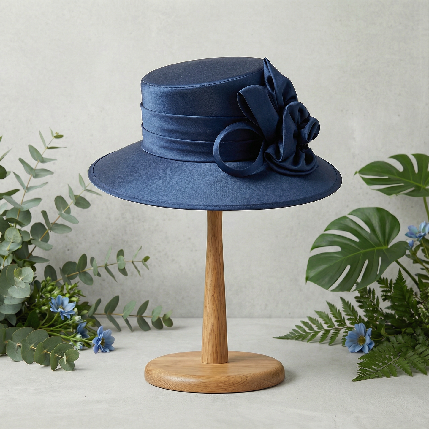 Navy Satin overlay