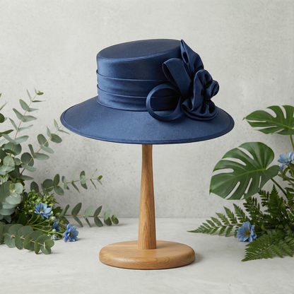Navy Satin overlay