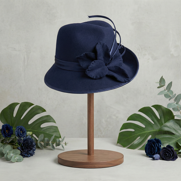 Navy wool hat with wands - pre order need to be made