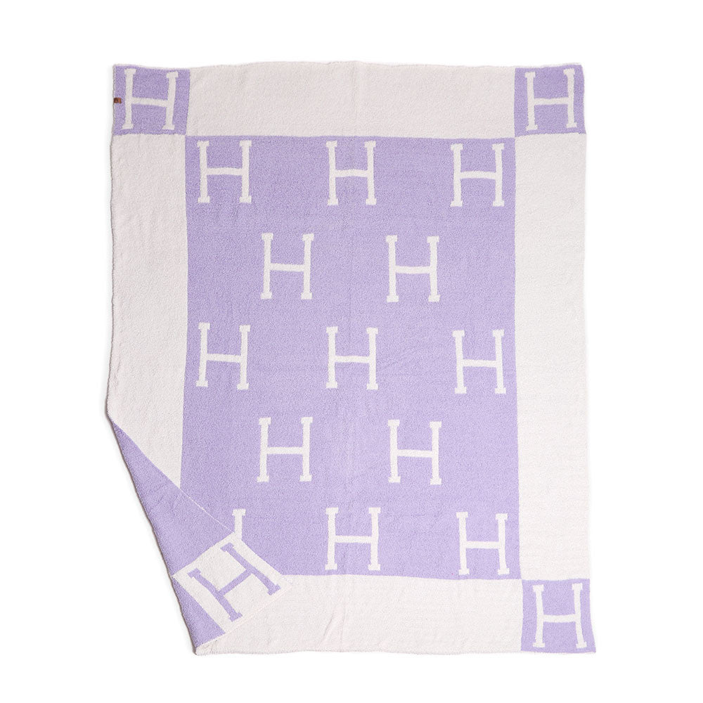 Gorgeous Lavendar H throw