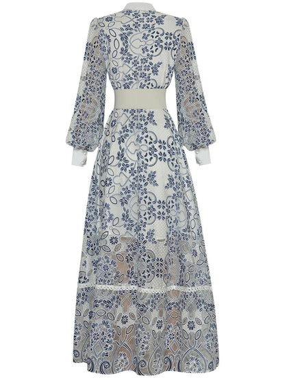 Stunning Light Blue with a mix of white and lace dress - pre order