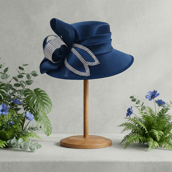 Gorgeous Satin navy with bling