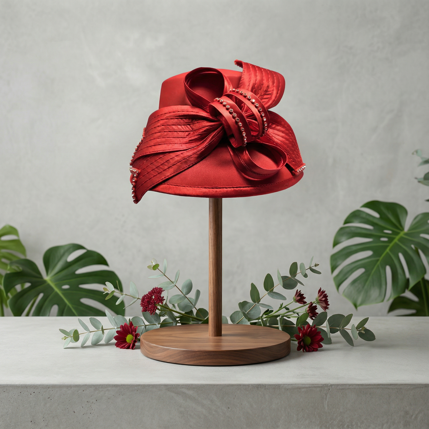 Red Satin Radiance Hat