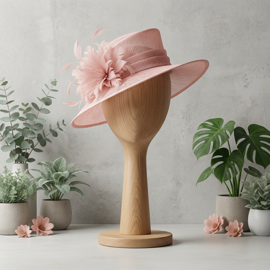 Baby Pink Sinamay Bloom Hat
