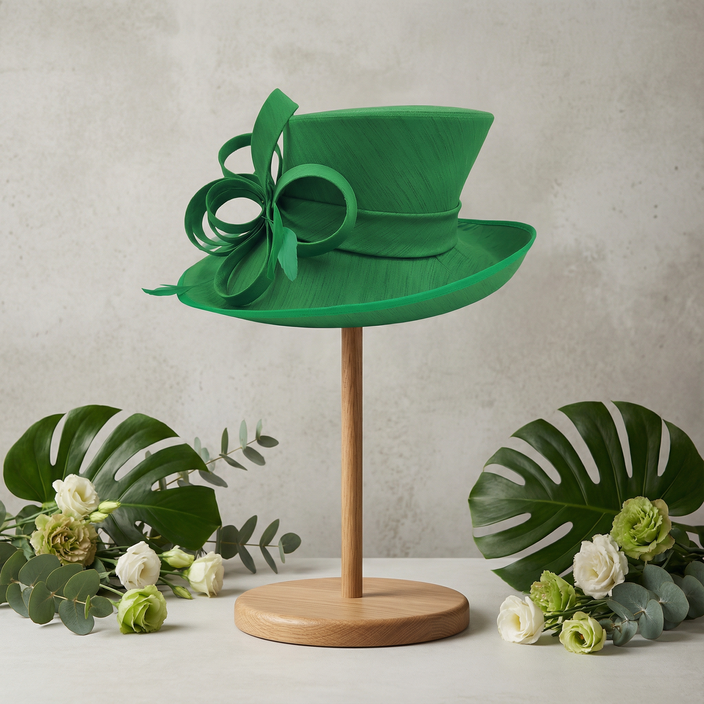 Pretty green medium brim hat pre order