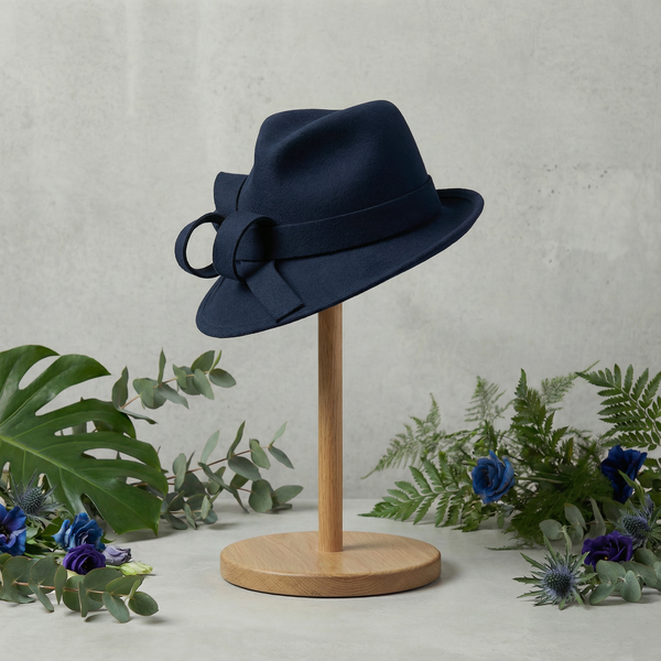 Dark Navy Sculpted Wool Hat - pre order arriving end of March 2026