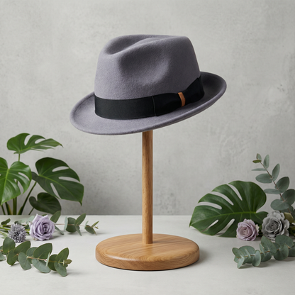 Grey Wool Unisex Hat